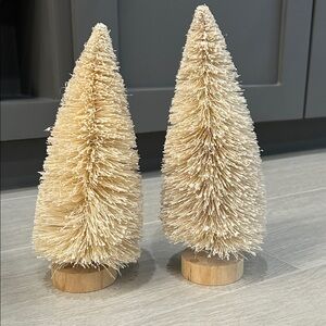 Cream Bottle Brush Christmas Trees